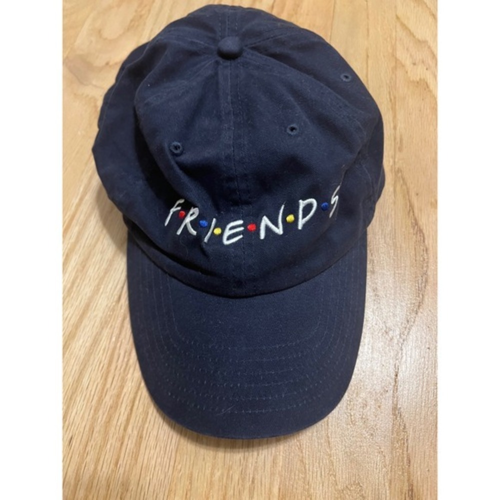 Friends TV‎ Show Baseball Cap Navy Blue Embroidered Logo Adjustable Strap Cotton